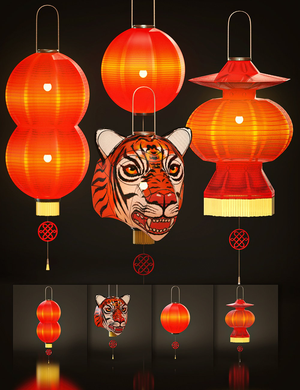 Chinese New Year Arch and Lantern Props by: Sixus1 Media, 3D Models by Daz 3D