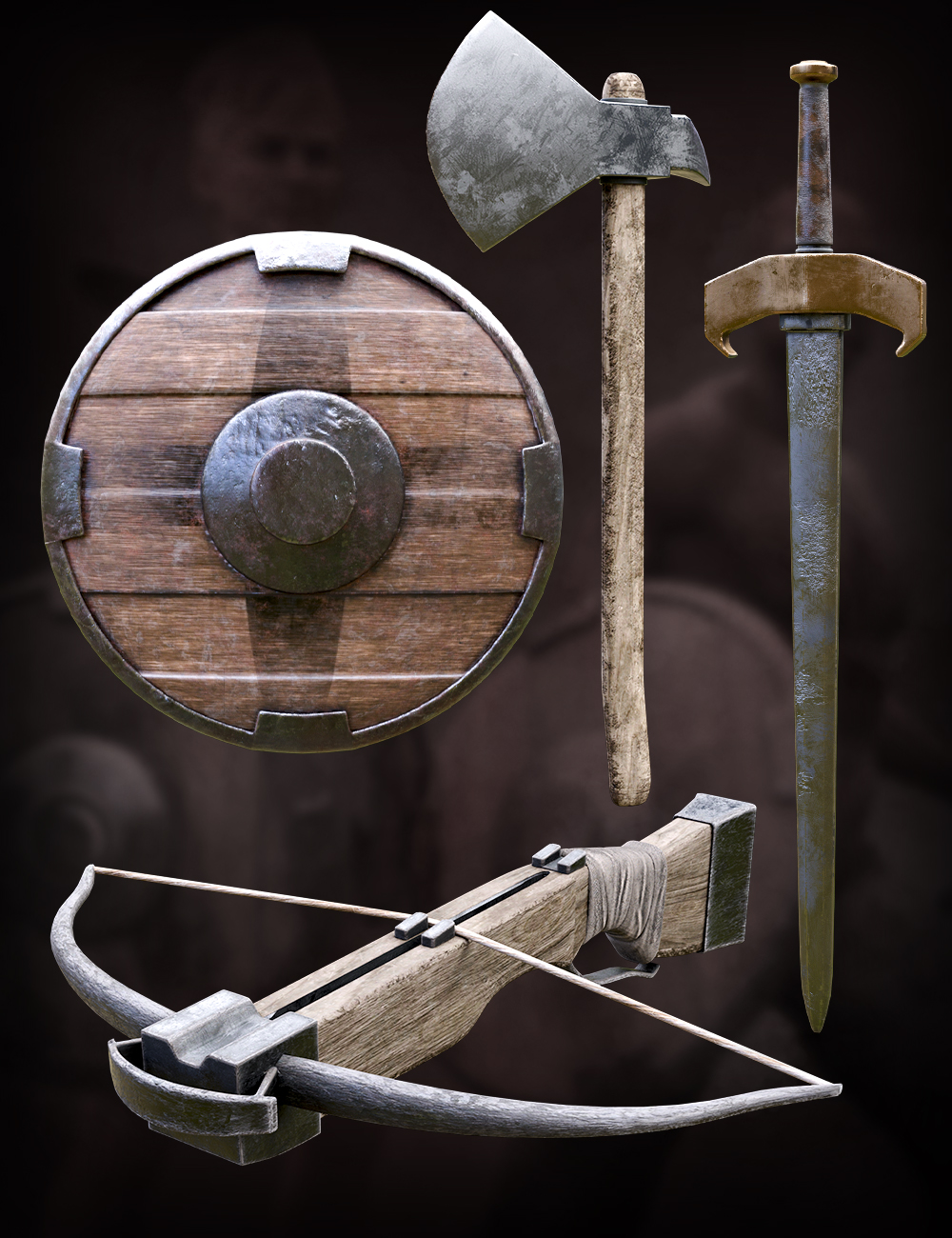 M3D Fantasy Weapons and Poses for Genesis 8 and 8.1 Males and Females by: Matari3D, 3D Models by Daz 3D