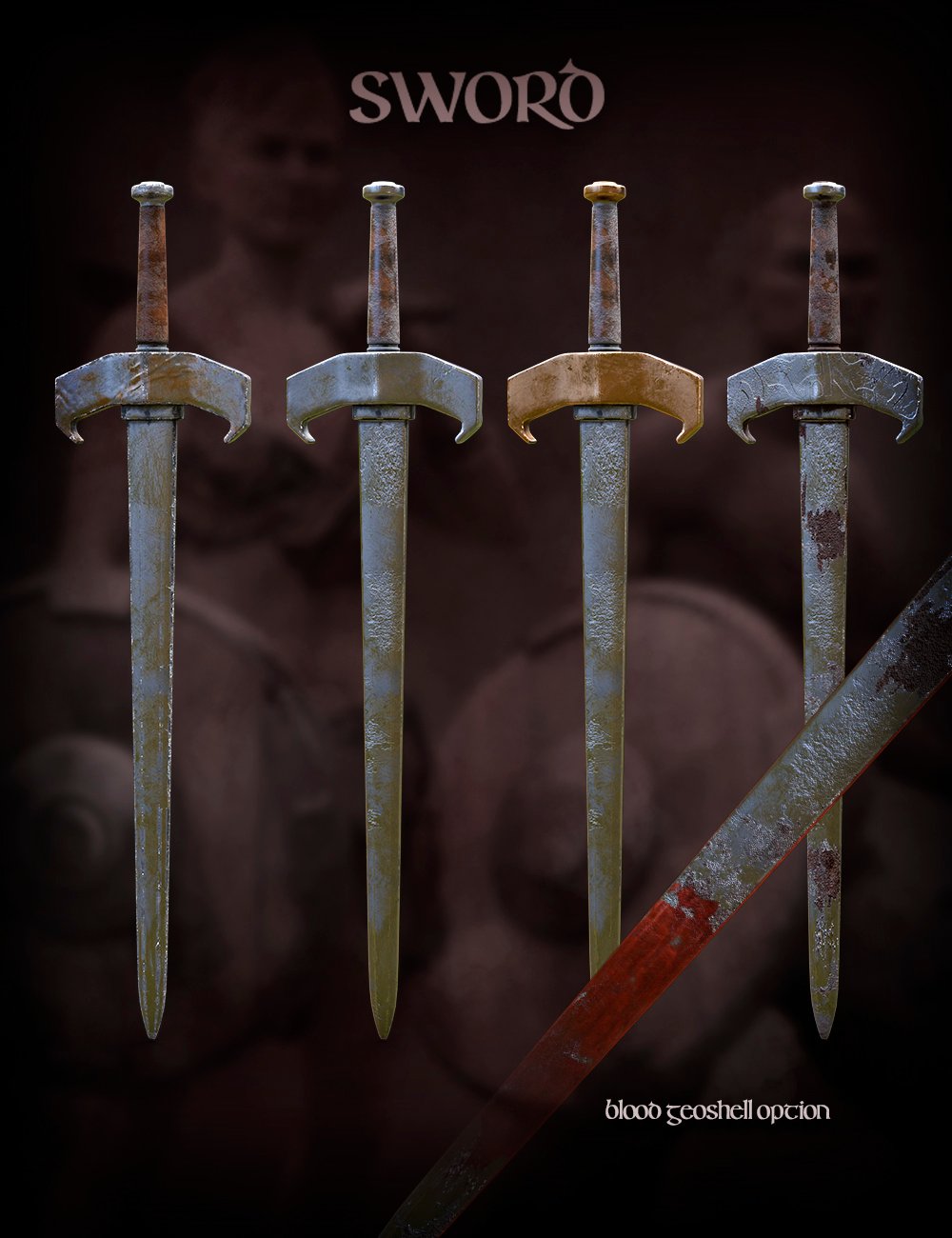 M3D Fantasy Weapons and Poses for Genesis 8 and 8.1 Males and Females
