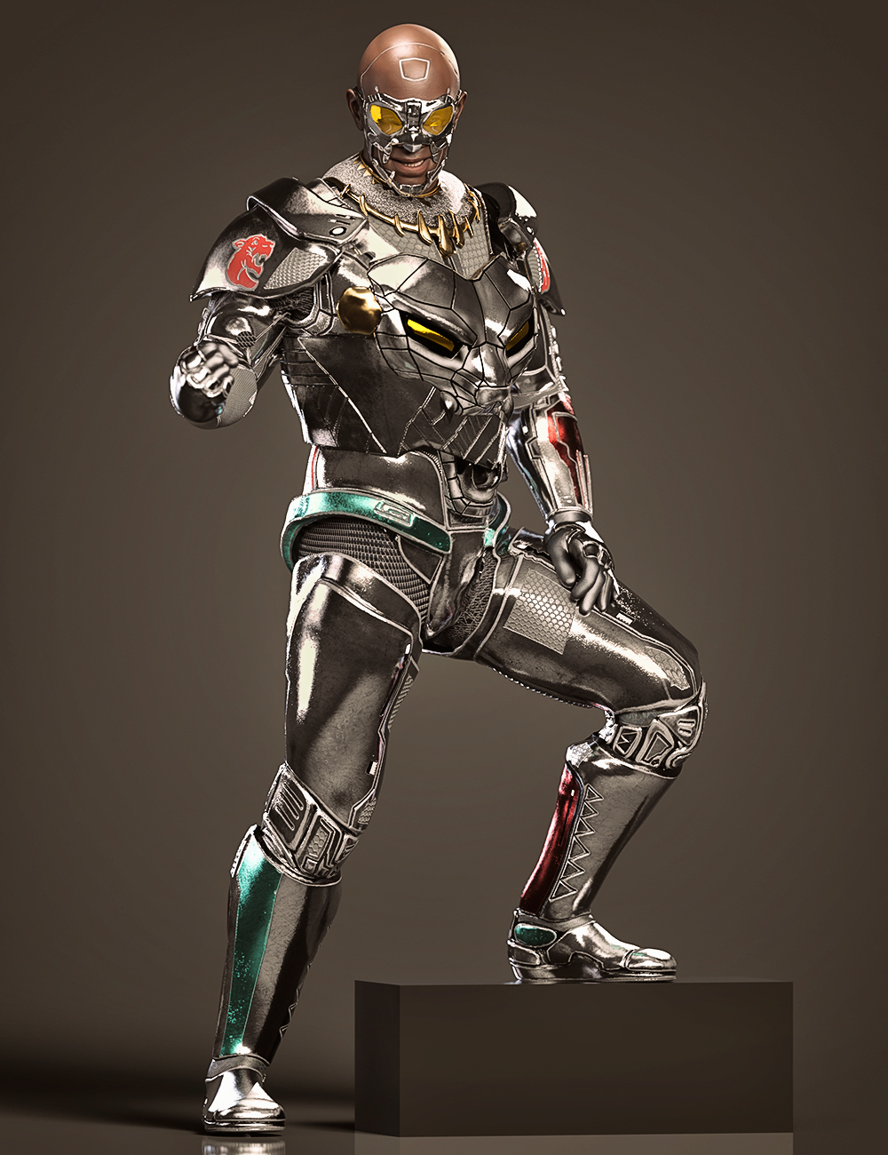 Mnyama Armor Plates for Genesis 8.1 Males by: Trickster3DX, 3D Models by Daz 3D