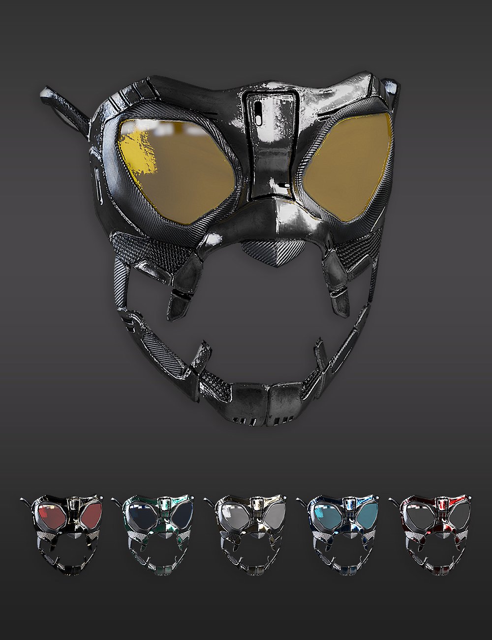 Mnyama Armor Mask for Genesis 8.1 Males by: Trickster3DX, 3D Models by Daz 3D