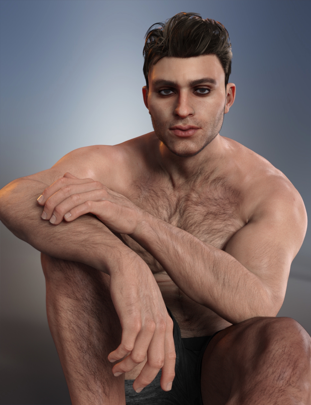 Davit HD and Davit Hair for Genesis 8 and 8.1 Male by: RedzStudio, 3D Models by Daz 3D