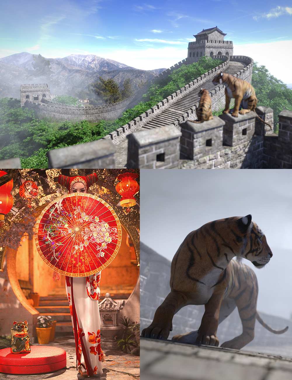 Year of the Tiger Bundle by: , 3D Models by Daz 3D