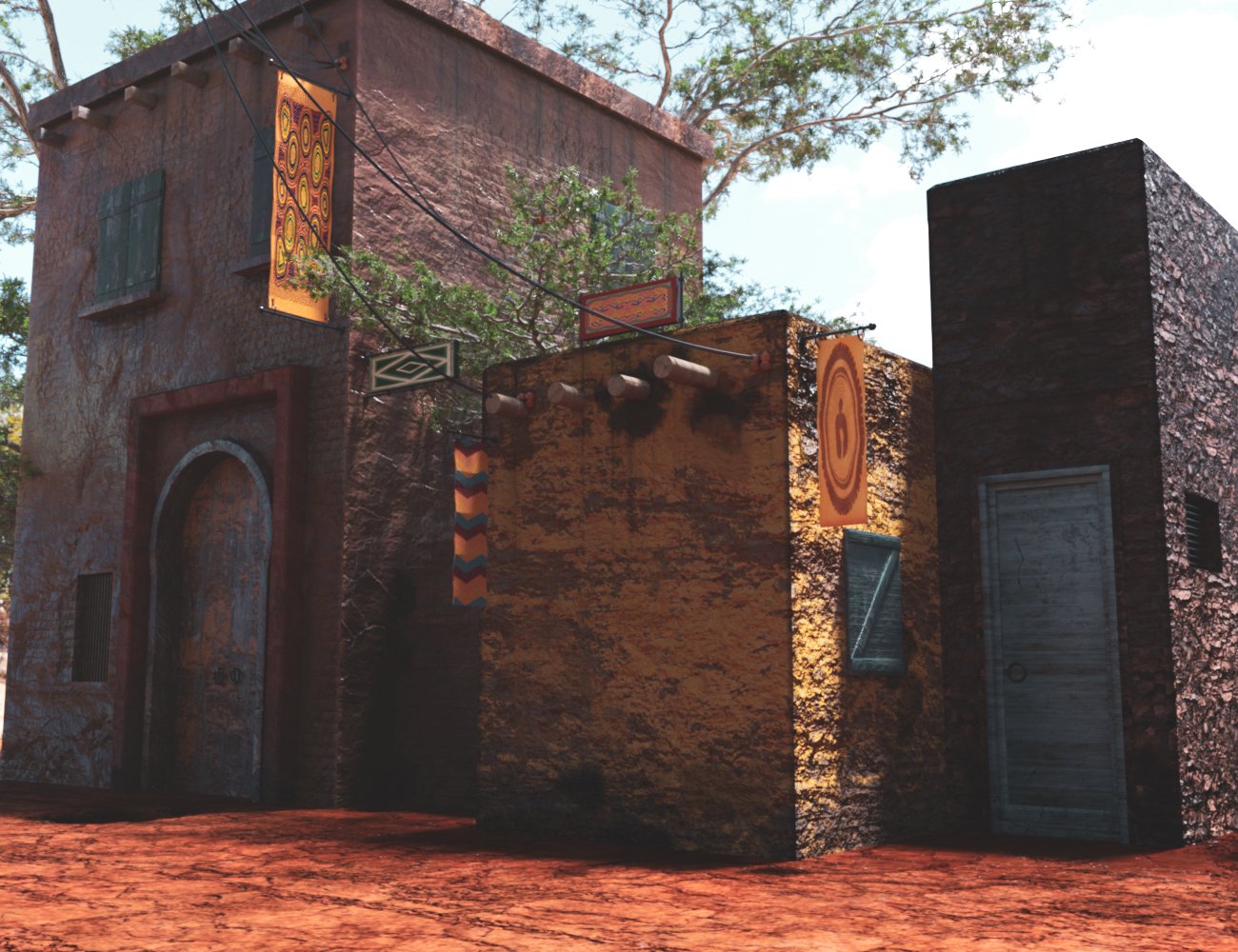M8 Afrofuturistic Street M8 Afrofuturistic Street by: Modu8, 3D Models by Daz 3D