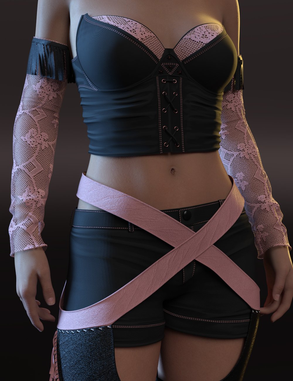 dForce Starsy Outfit Texture Add-On by: Vex, 3D Models by Daz 3D