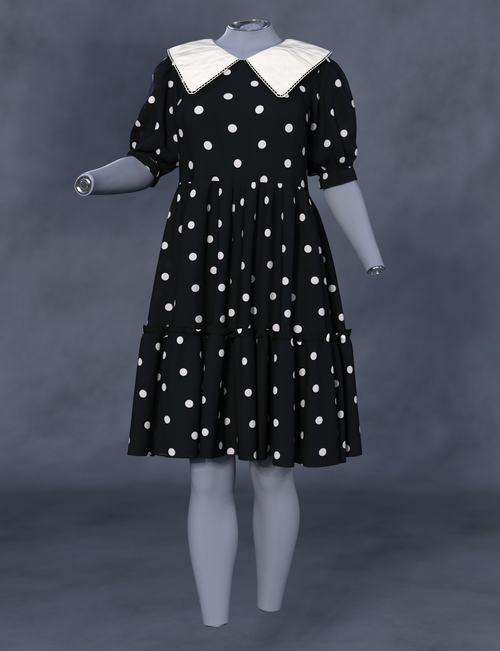 Hepburn Style dForce Dress for Genesis 8 and 8.1 Females by: Green Finger, 3D Models by Daz 3D