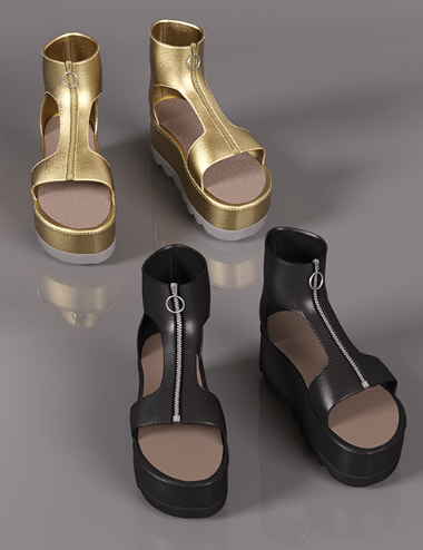 Minimalist Maxi Sandals for Genesis 8 and 8.1 Females