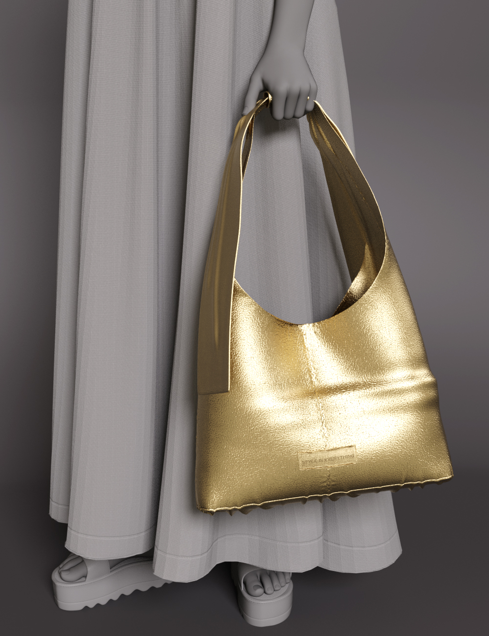 Minimalist Maxi Handbag for Genesis 8 and 8.1 Females by: 3DStyle, 3D Models by Daz 3D