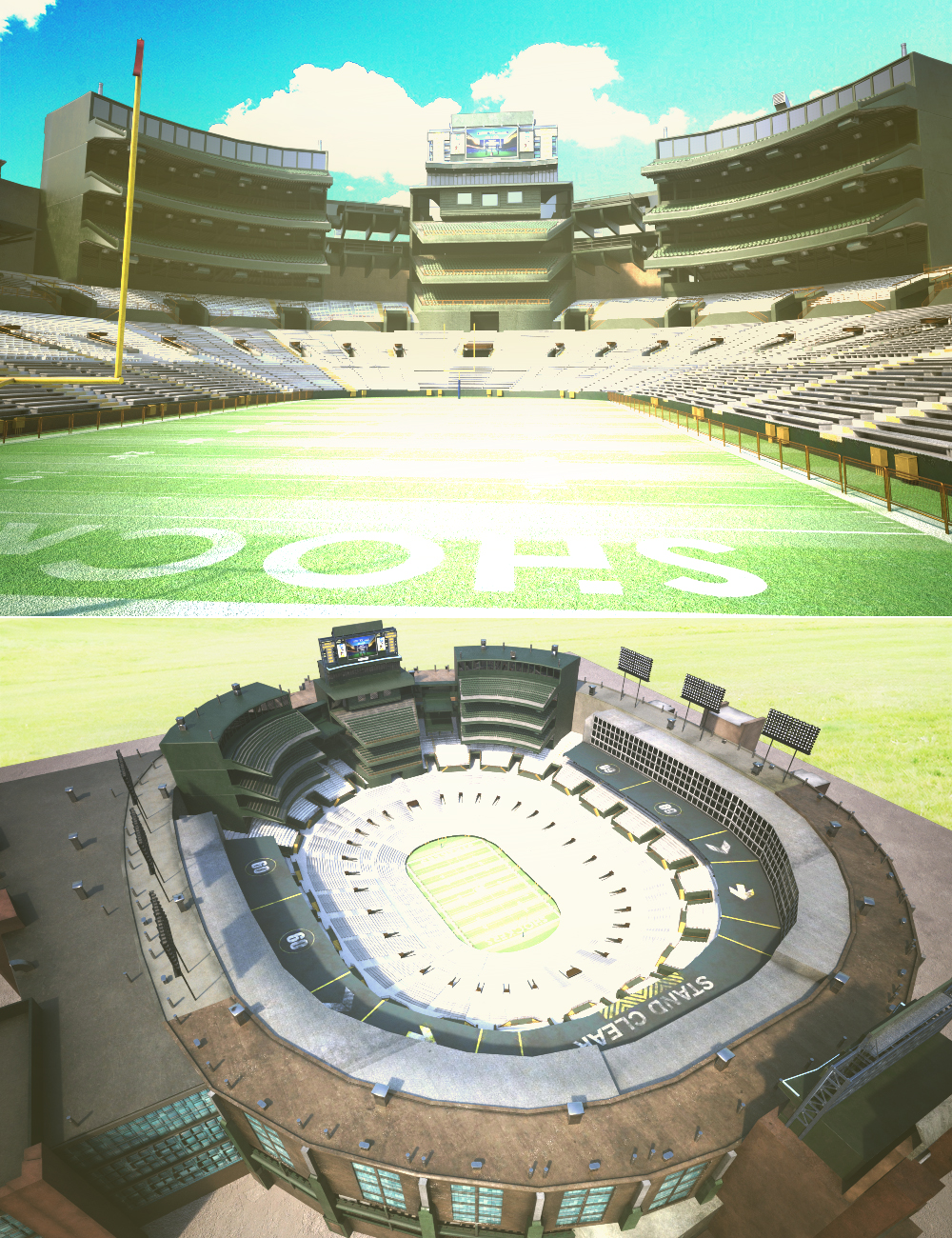 American Football Field by: Charlie, 3D Models by Daz 3D