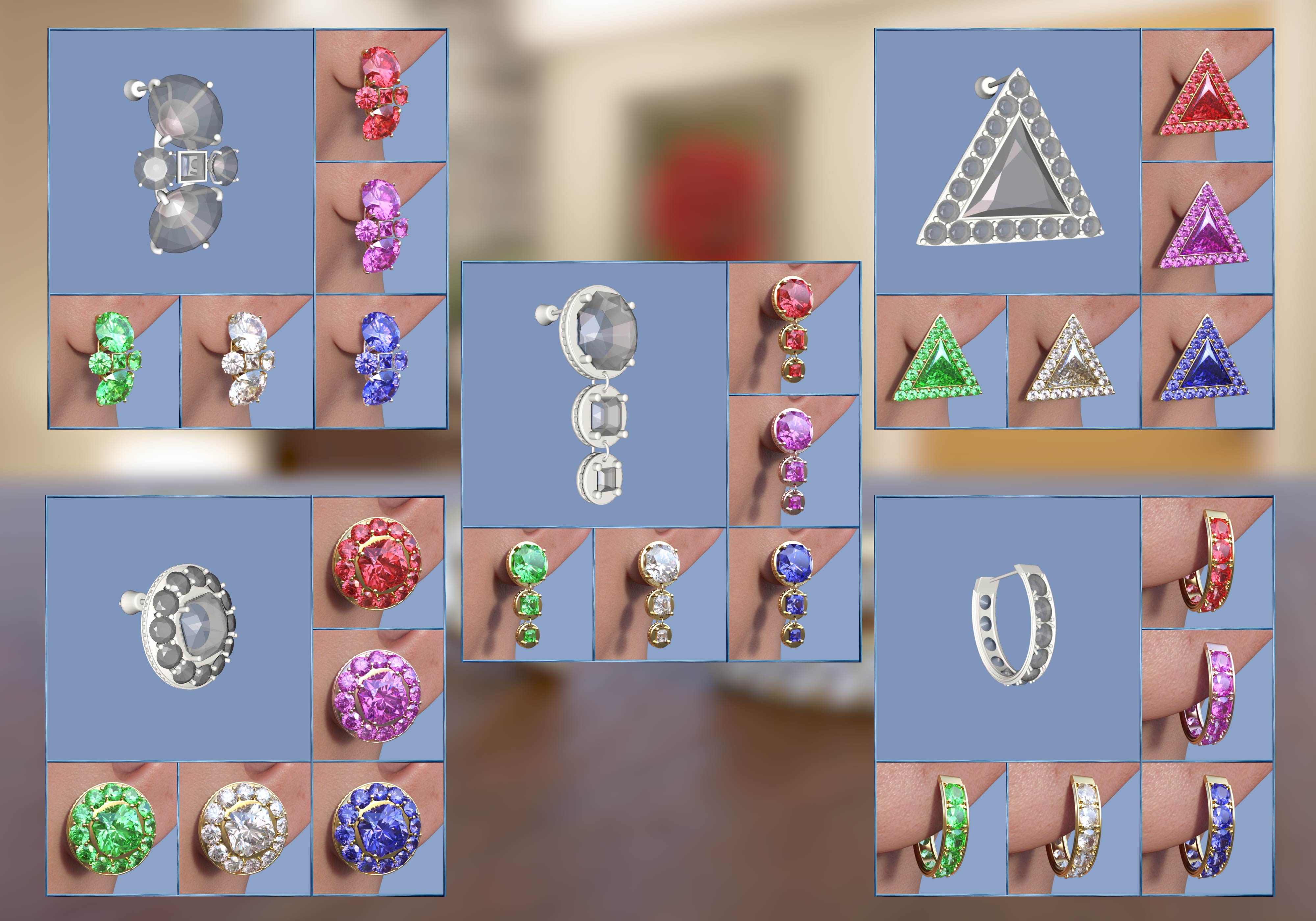 JW Jewelry for Genesis 8.1 Female by: JWolf, 3D Models by Daz 3D
