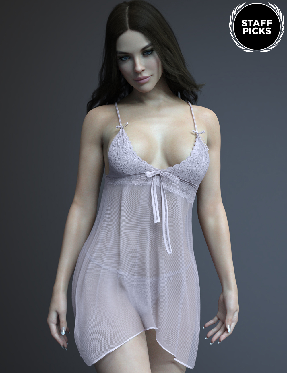 dForce X-Fashion Love Lace Lingerie Outfit for Genesis 8 and 8.1 Females