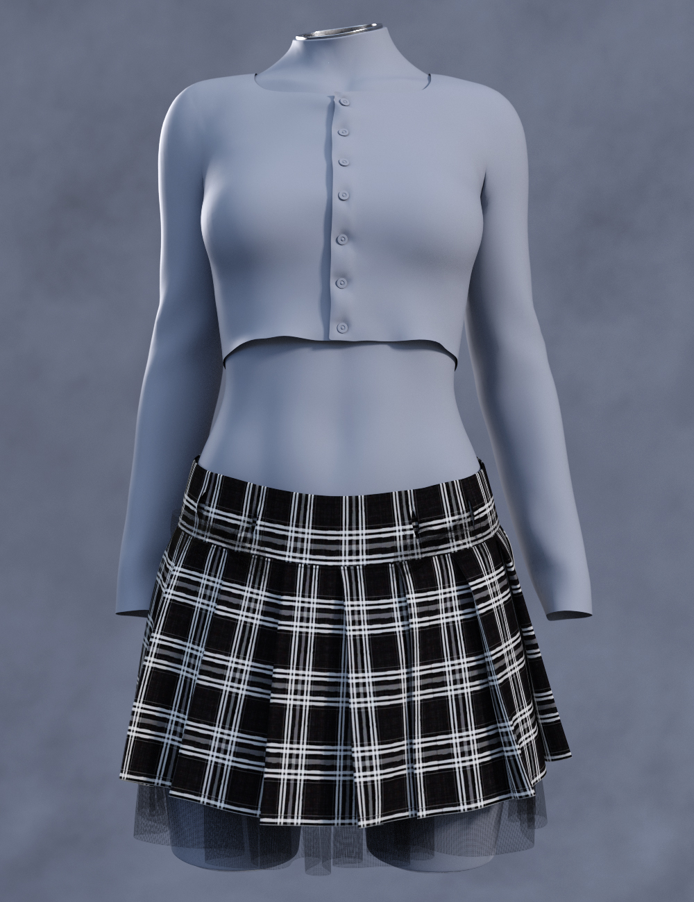 dForce GF Women's Wear Series One Ribbons Skirt for Genesis 8 and 8.1 Females by: Green Finger, 3D Models by Daz 3D
