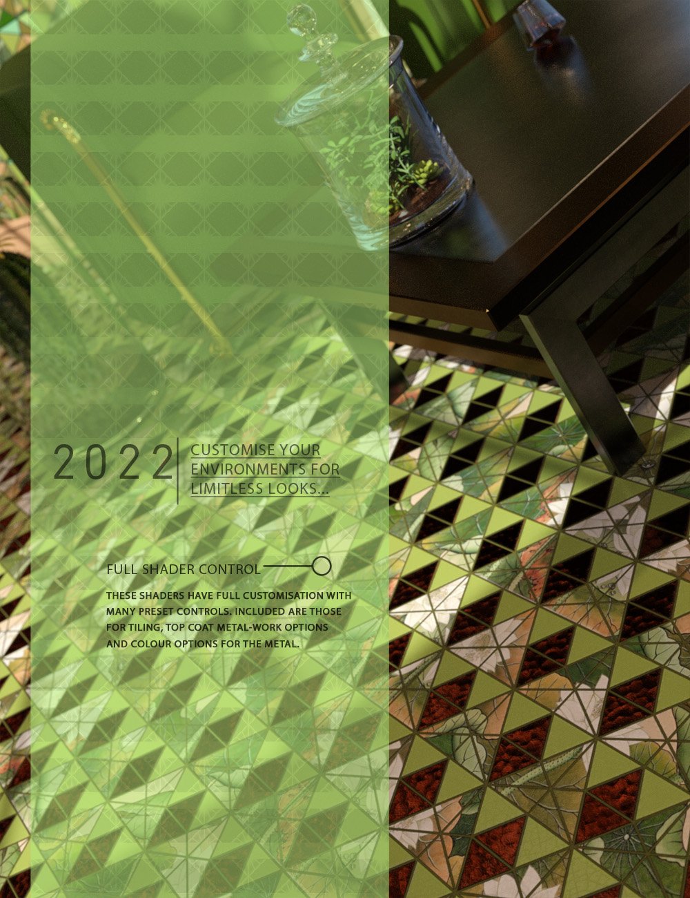 Geometric Tile Iray Shaders Vol 2 by: ForbiddenWhispers, 3D Models by Daz 3D