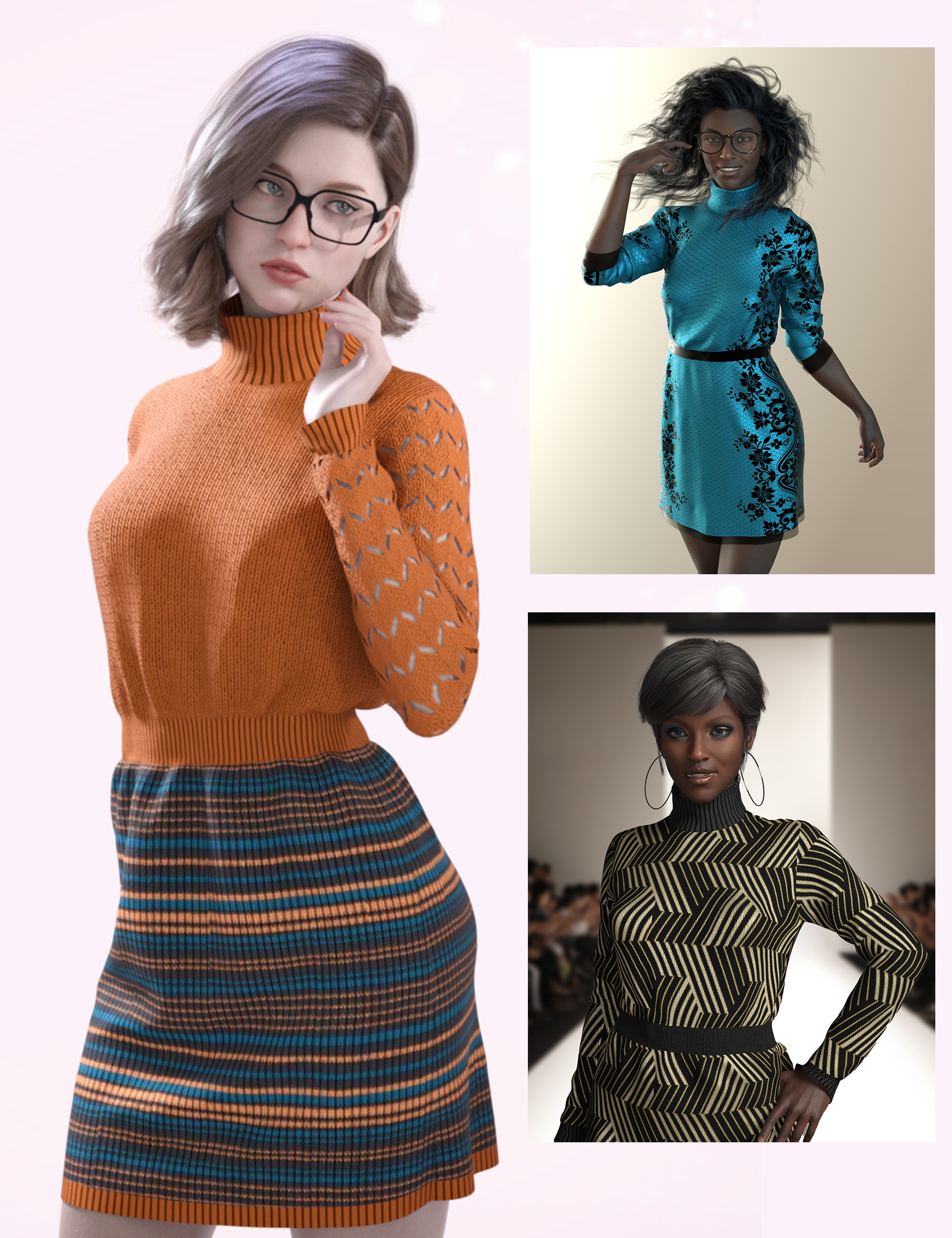 The Pullover Dress Bundle by: SadeCherubit, 3D Models by Daz 3D