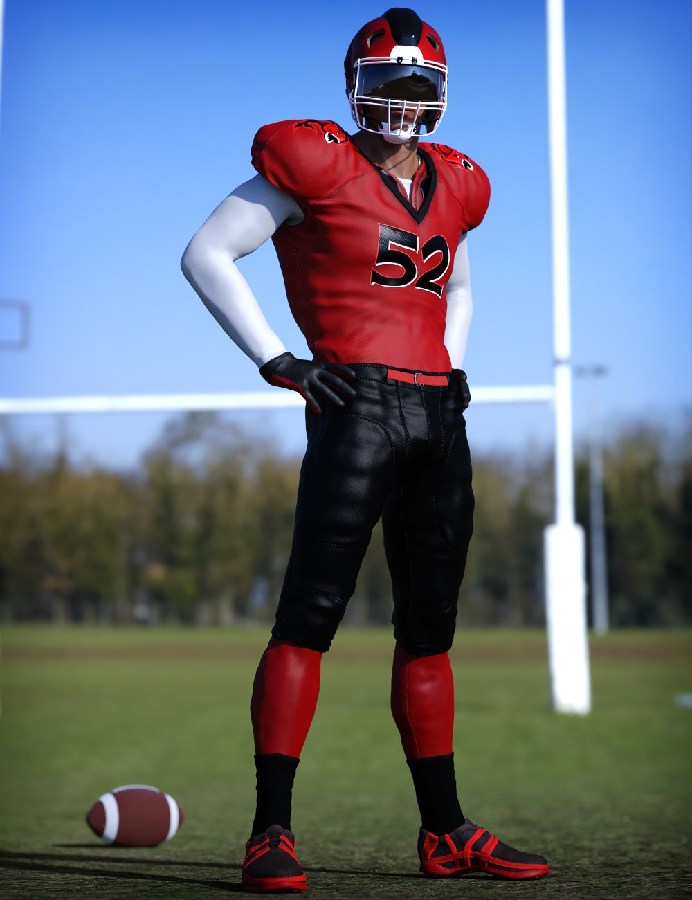 Big Game Outfit Uniform for Genesis 8 and 8.1 Males