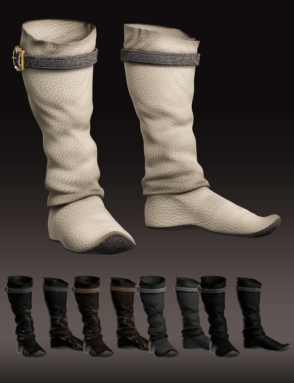 King's Magister Boots for Genesis 8 and 8.1 Males by: Anna BenjaminBarbara BrundonUmblefugly, 3D Models by Daz 3D