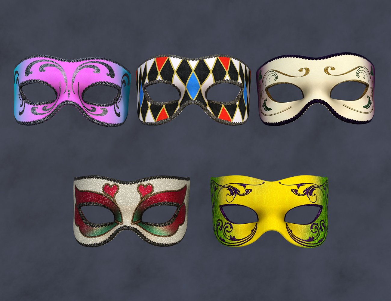 Fun Mardi Gras Mix and Match Masks and Beads for Genesis 8 and 8.1 Fun Mardi Gras Mix and Match Masks and Beads for Genesis 8 and 8.1 by: Barbara BrundonUmblefuglyArien, 3D Models by Daz 3D