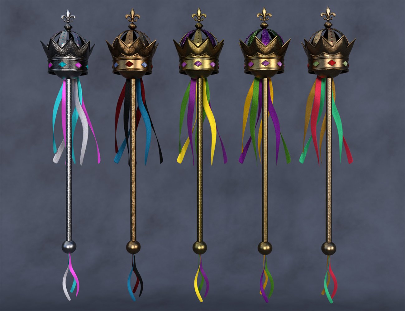 Fun Mardi Gras Mix and Match Scepters for Genesis 8 and 8.1 Fun Mardi Gras Mix and Match Scepters for Genesis 8 and 8.1 by: Barbara BrundonUmblefuglyArien, 3D Models by Daz 3D