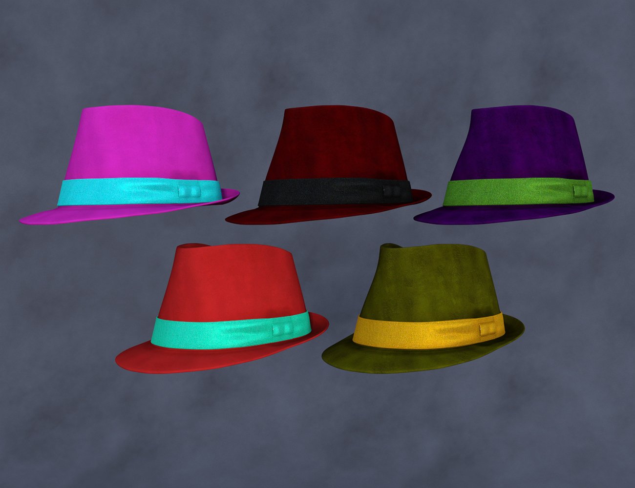 Fun Mardi Gras Mix and Match Hats for Genesis 8 and 8.1 by: Barbara BrundonUmblefugly, 3D Models by Daz 3D