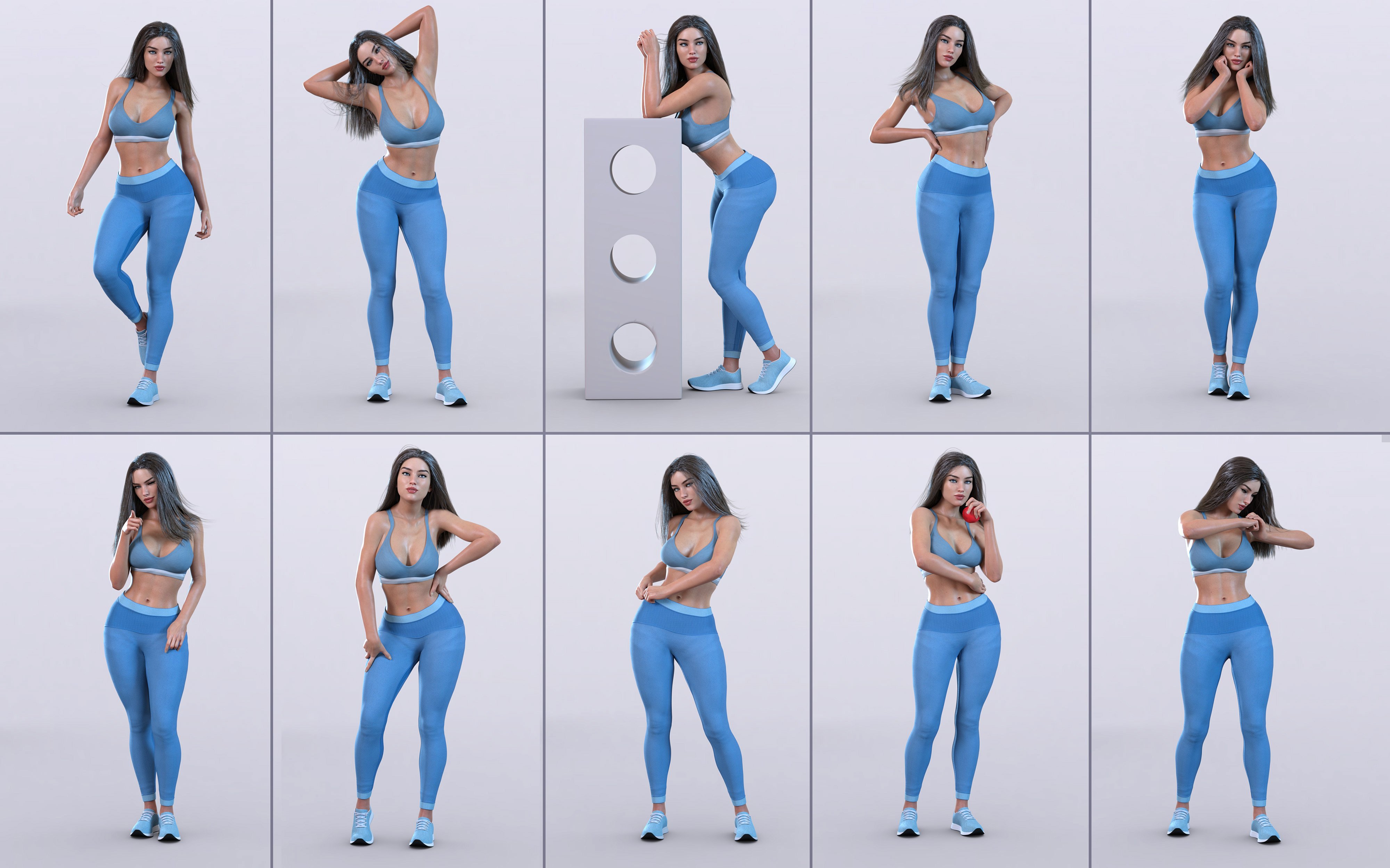 Z Fit Beauty Shape and Pose Mega Set by: Zeddicuss, 3D Models by Daz 3D