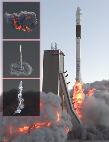 KA Rocket Launch VDB by: KindredArts, 3D Models by Daz 3D