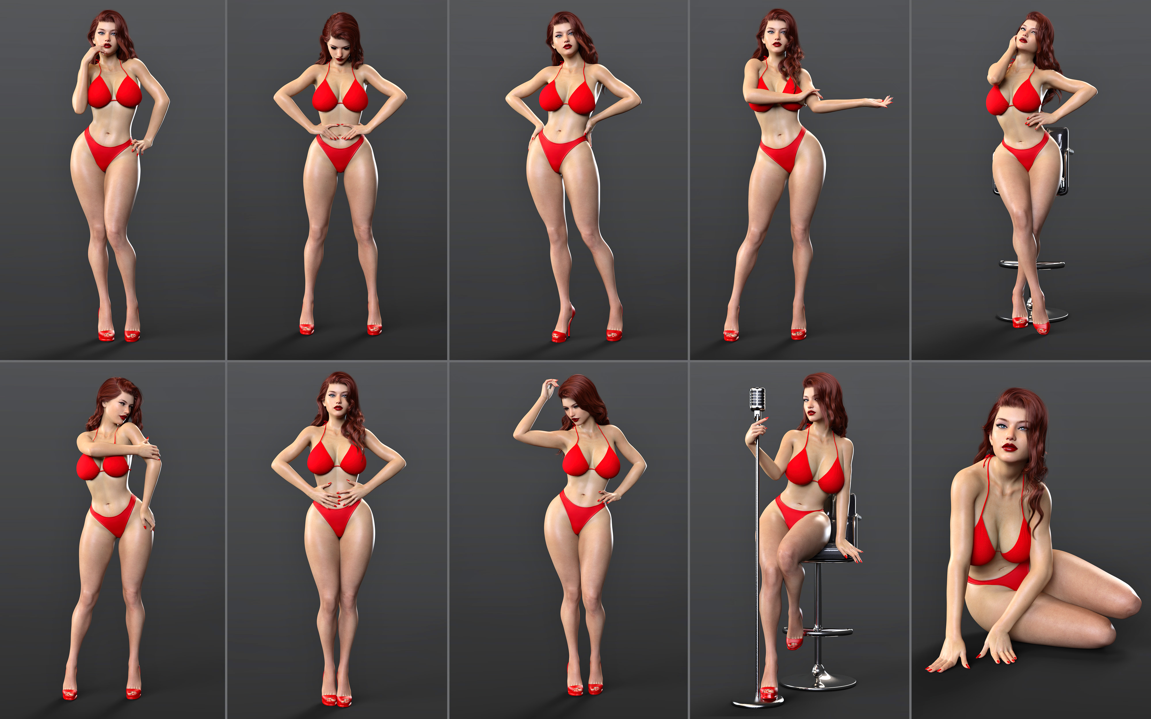 Z Hollywood Glam Shape and Pose Mega Set by: Zeddicuss, 3D Models by Daz 3D