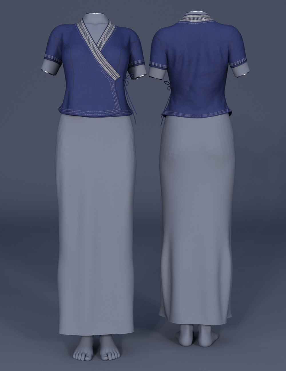 MK Dai dForce Shirts for Genesis 8 and 8.1 Females by: wsmonkeyking, 3D Models by Daz 3D