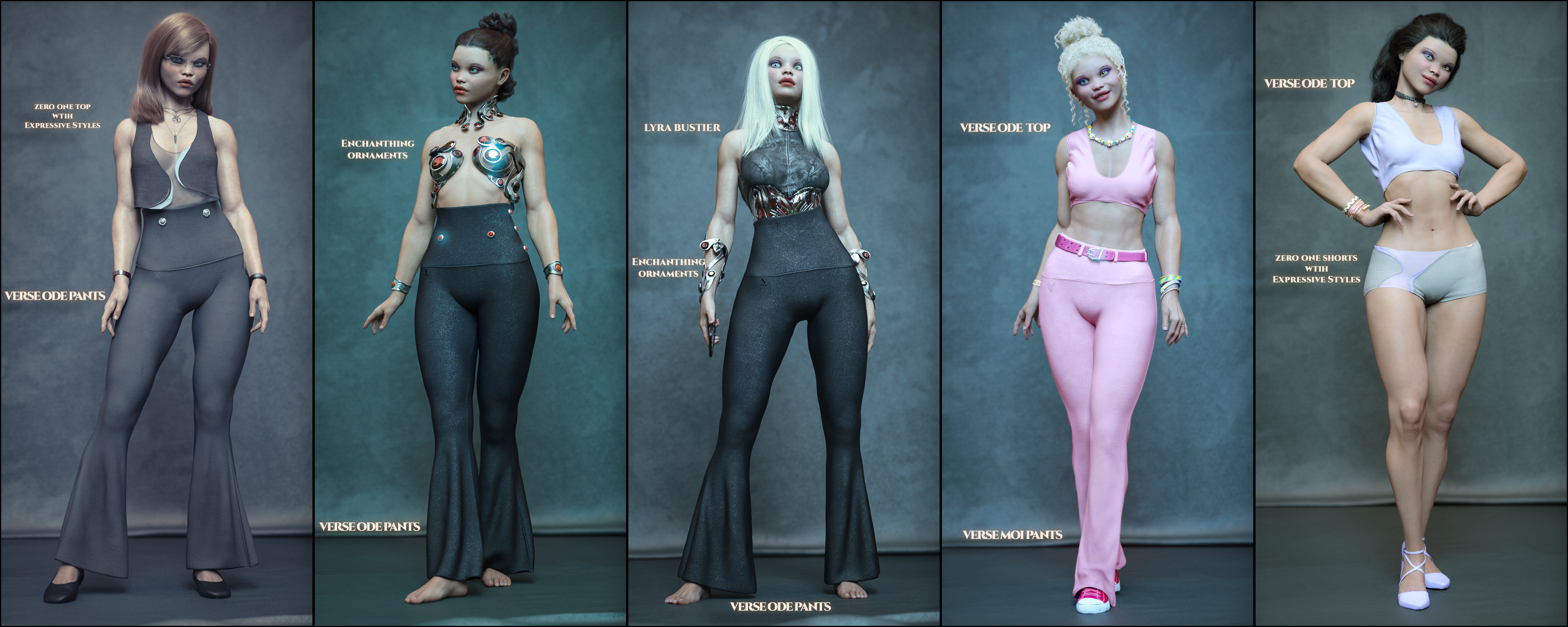 Verse Ode Outfit for Genesis 8 and 8.1 Females by: Aeon Soul, 3D Models by Daz 3D