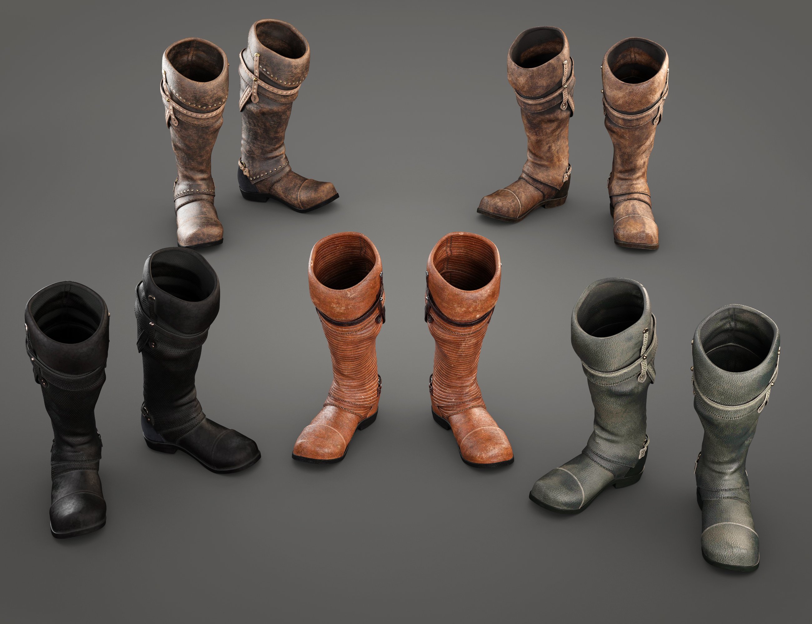 The Young Wizard Outfit Boots for Genesis 8 and 8.1 Males by: Barbara BrundonUmblefuglyShox-Design, 3D Models by Daz 3D
