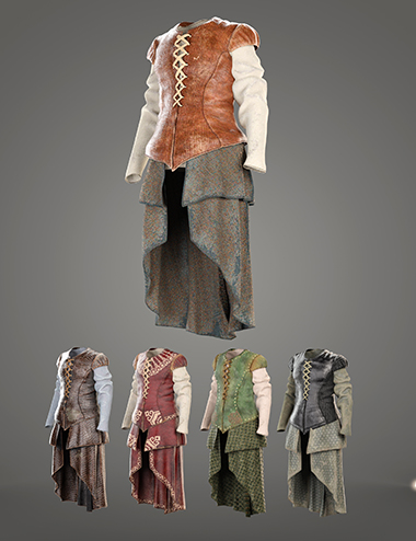The Young Wizard Outfit dForce Tunic for Genesis 8 and 8.1 Males