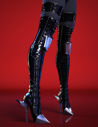 Neko Samurai Boots for Genesis 8 and 8.1 Females | Daz 3D