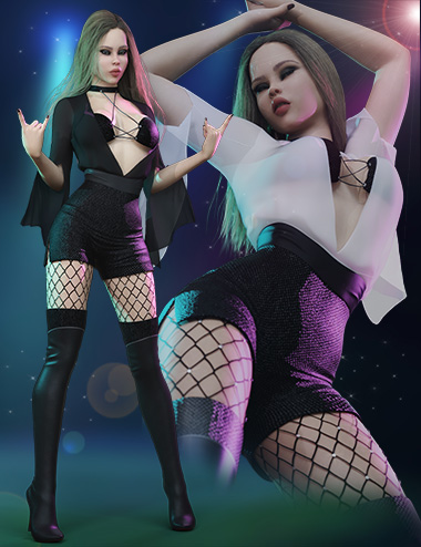 Night Party Outfit for Genesis 8 and 8.1 Females by: Pretty3D, 3D Models by Daz 3D