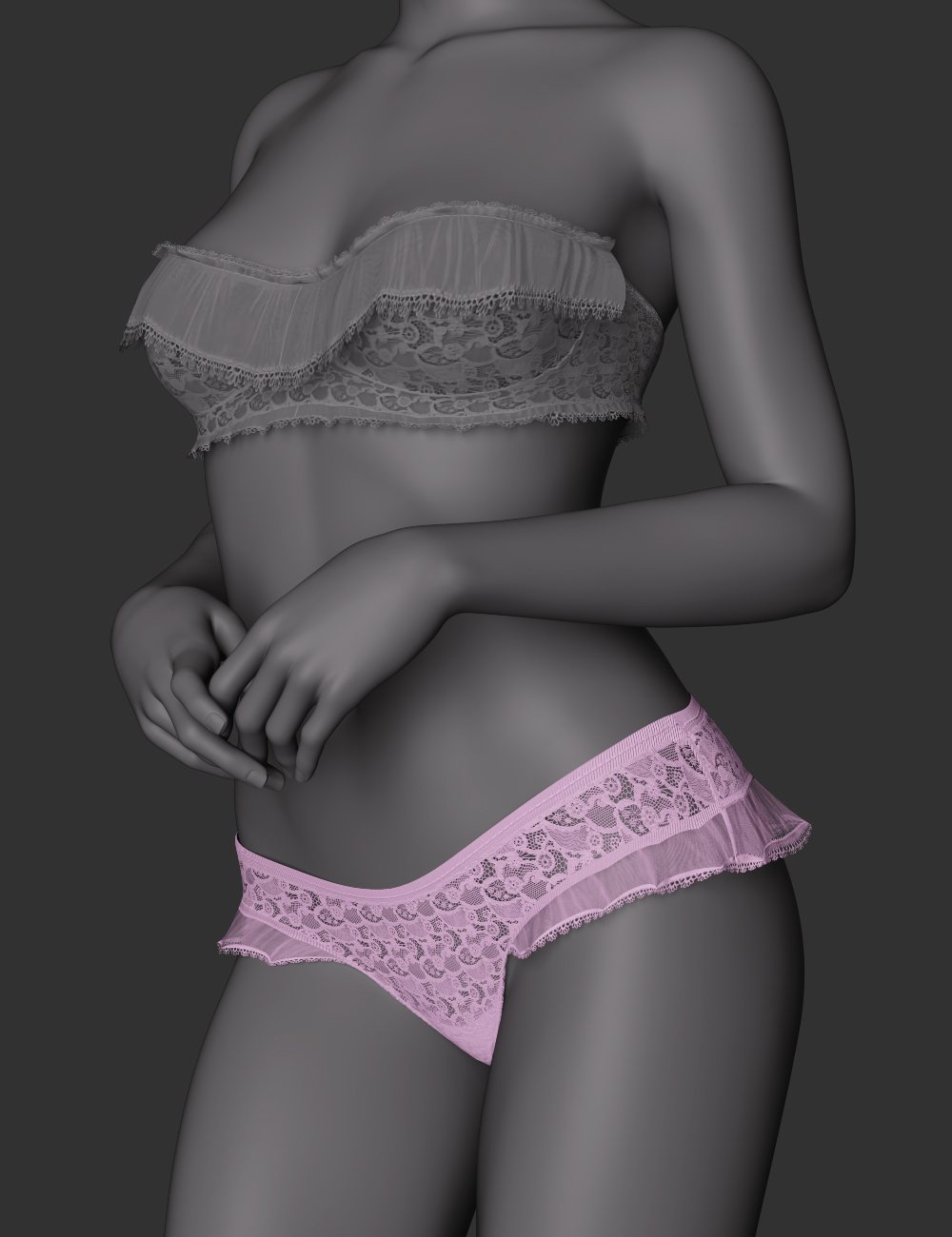 X-Fashion Passionate Lace Lingerie Outfit dForce Bottoms for Genesis 8 and 8.1 Females by: xtrart-3d, 3D Models by Daz 3D