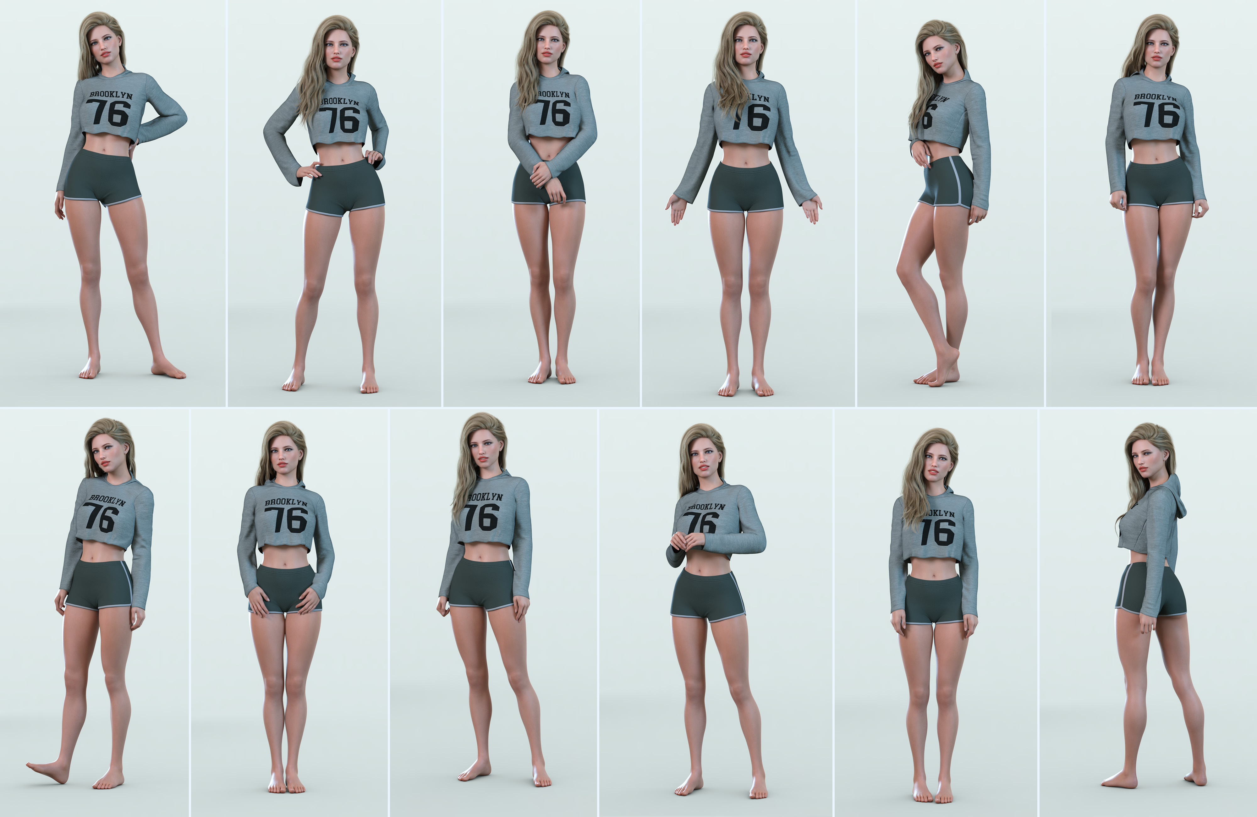 Z Ultimate Standing Pose Collection for Genesis 8 and 8.1 Female by: Zeddicuss, 3D Models by Daz 3D