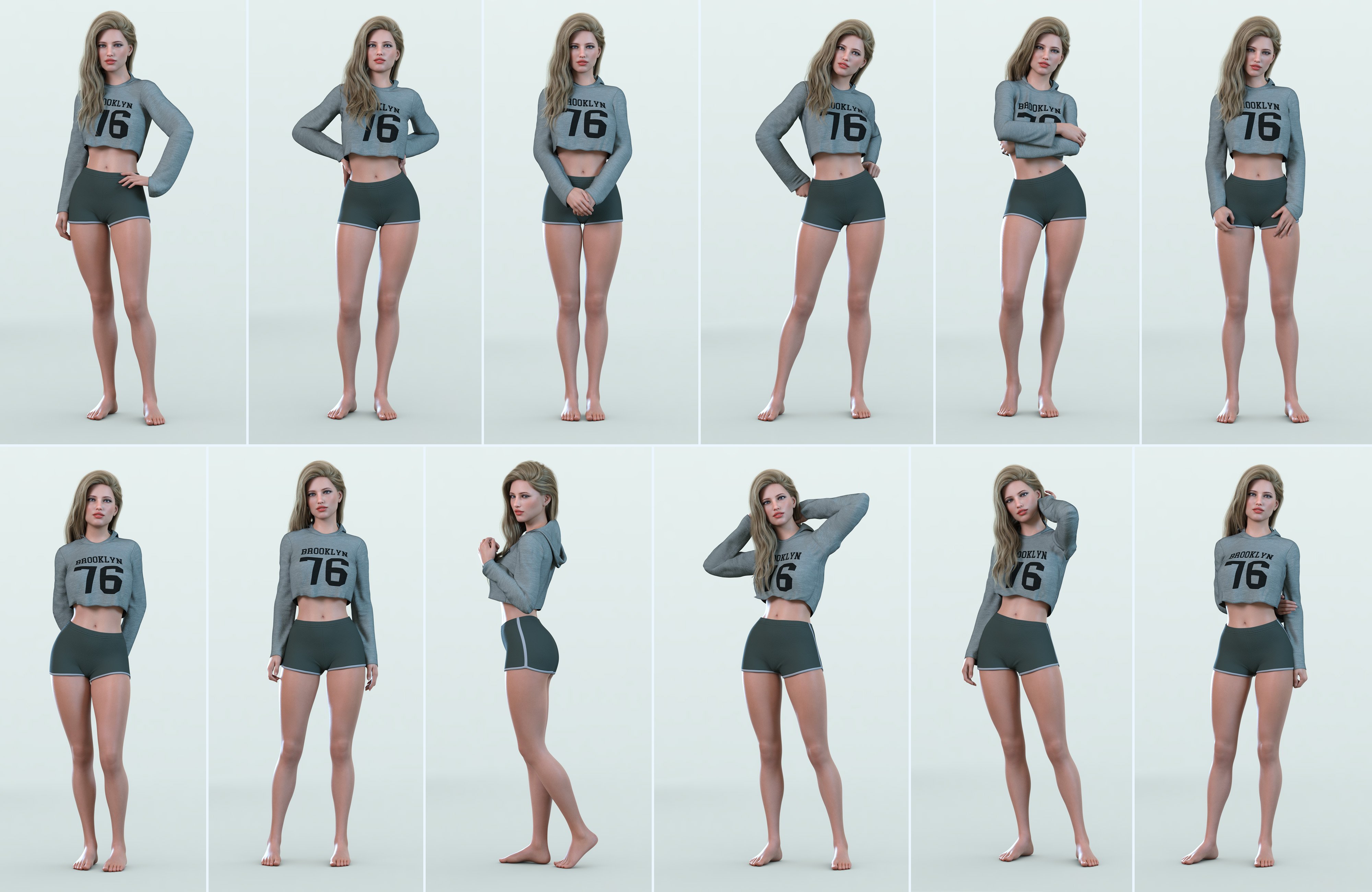 Z Ultimate Standing Pose Collection for Genesis 8 and 8.1 Female by: Zeddicuss, 3D Models by Daz 3D