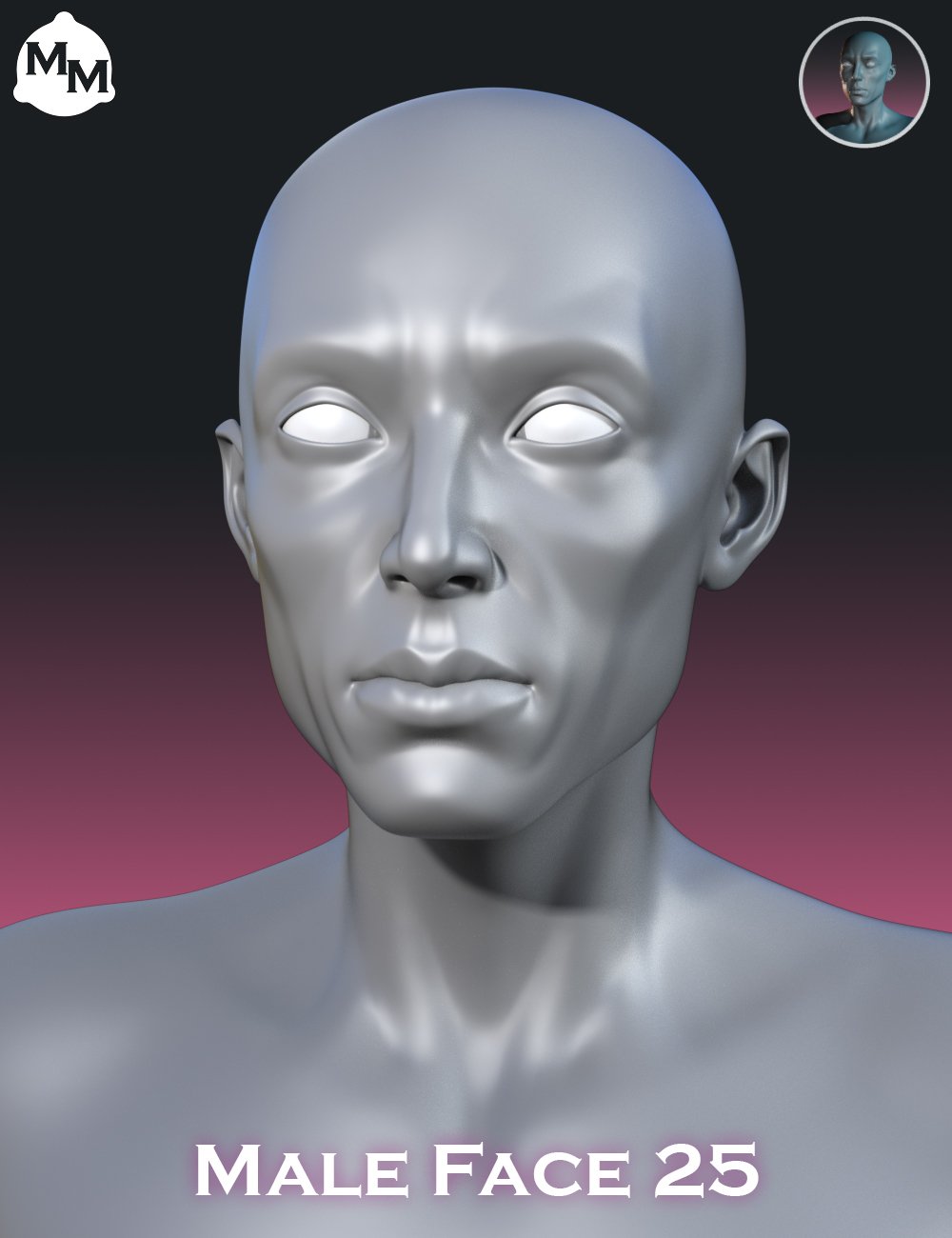 MetaMixer - 25 Male Faces Bundle by: Faux2D, 3D Models by Daz 3D
