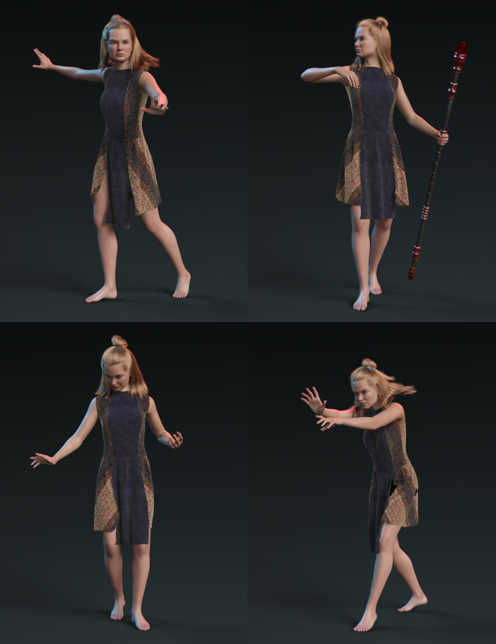 Sorcerous Poses for Genesis 8 Male and Genesis 8 Female by: Quixotry, 3D Models by Daz 3D