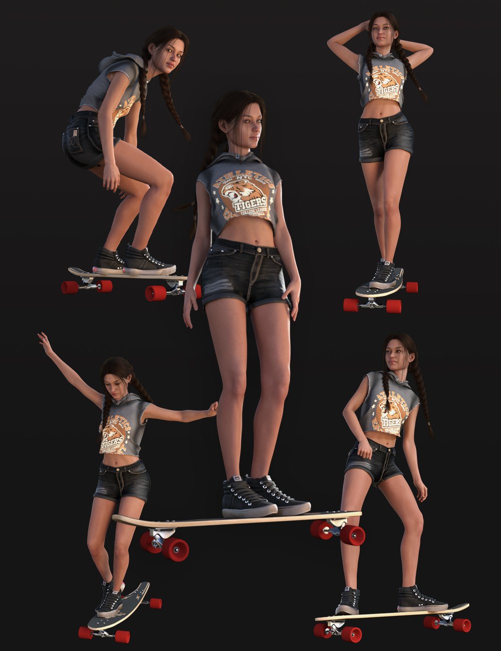 Longboard Hero Poses and Longboard for Genesis 8.1 Female Longboard Hero Poses and Longboard for Genesis 8.1 Female by: Val3dartbiuzpharb, 3D Models by Daz 3D