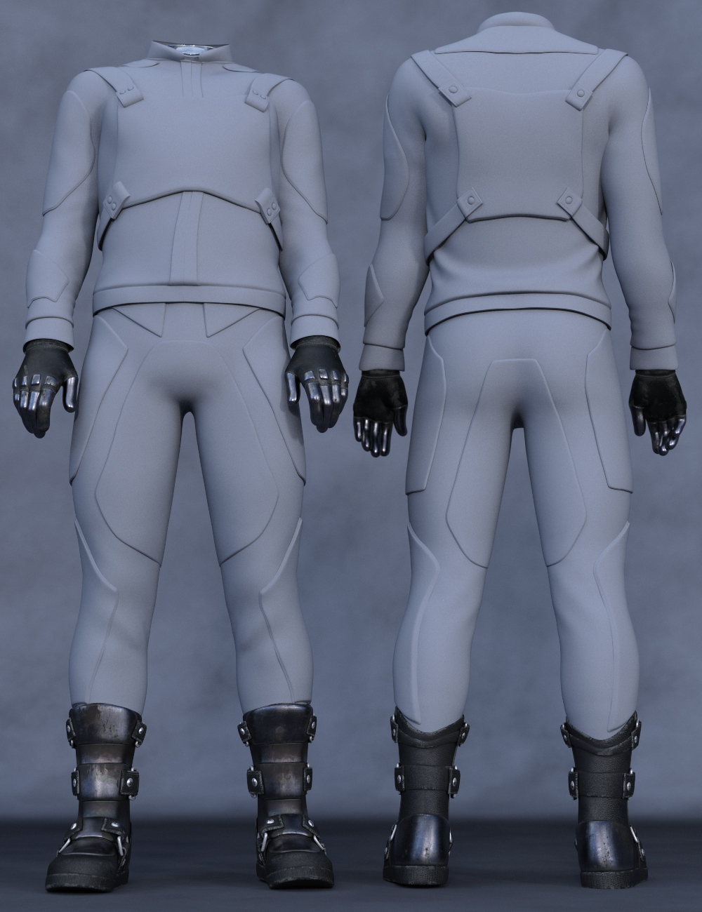 Panther Outfit Boots and Gloves for Genesis 8 and 8.1 Male by: Barbara BrundonUmblefuglyShox-Design, 3D Models by Daz 3D
