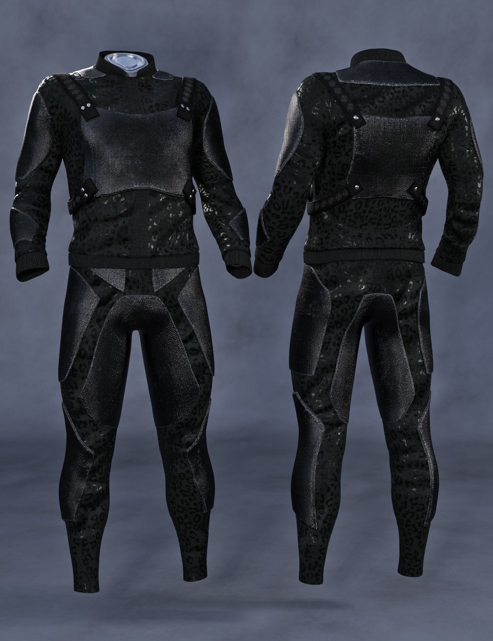 Panther Outfit Suit for Genesis 8 and 8.1 Male by: Barbara BrundonUmblefuglyShox-Design, 3D Models by Daz 3D
