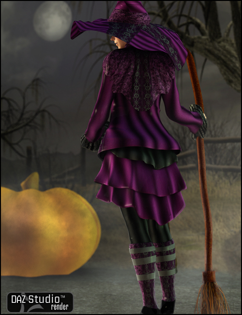 Witch Hunter for V4 by: Barbara Brundon, 3D Models by Daz 3D