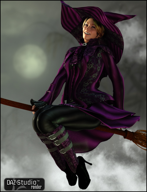 Witch Hunter for V4 by: Barbara Brundon, 3D Models by Daz 3D