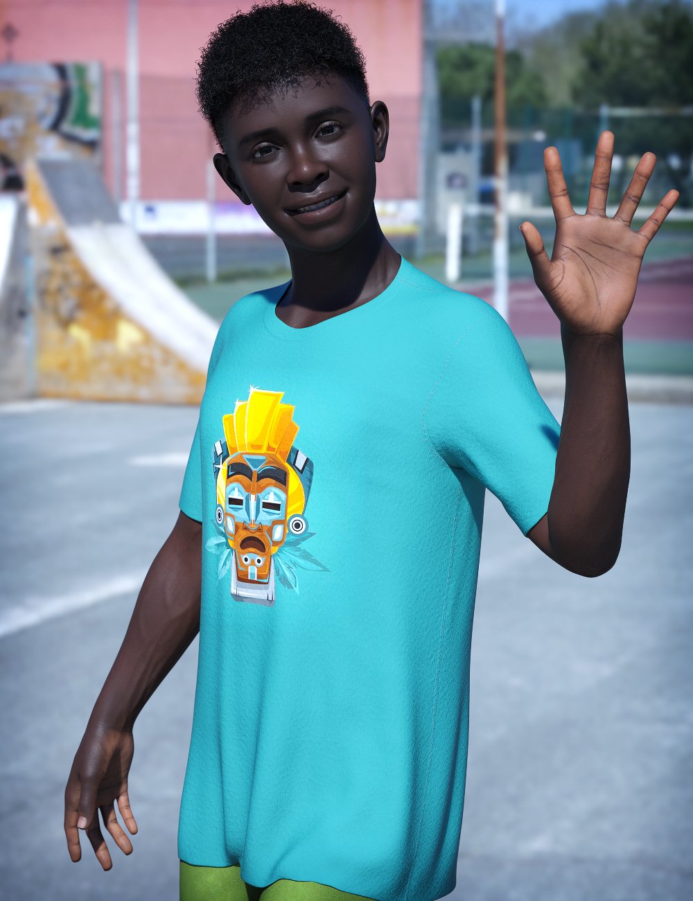 Dash Outfit dForce T-Shirt for Genesis 8 and 8.1 Males by: MadaSade, 3D Models by Daz 3D