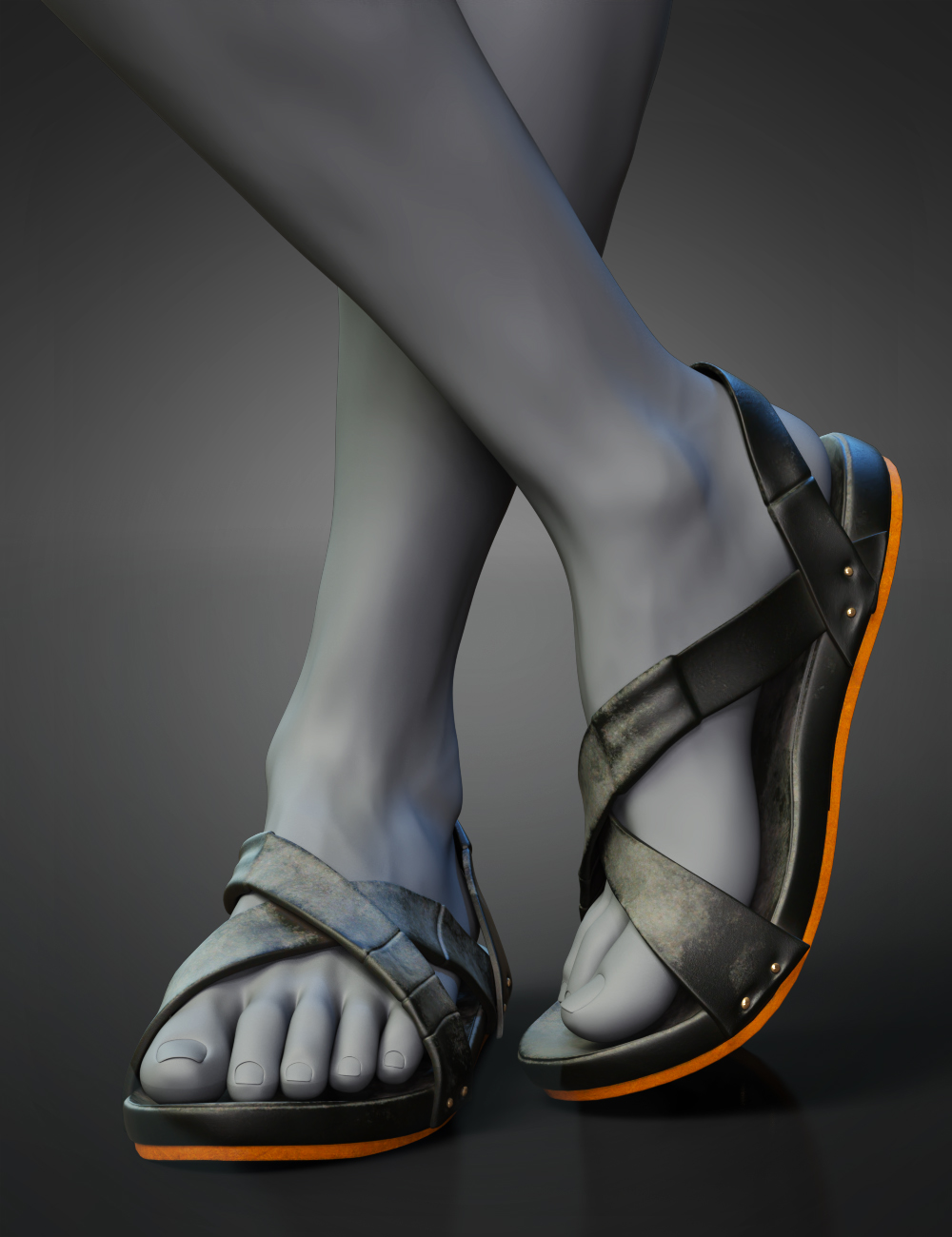 Dash Outfit Sandals for Genesis 8 and 8.1 Males by: MadaSade, 3D Models by Daz 3D
