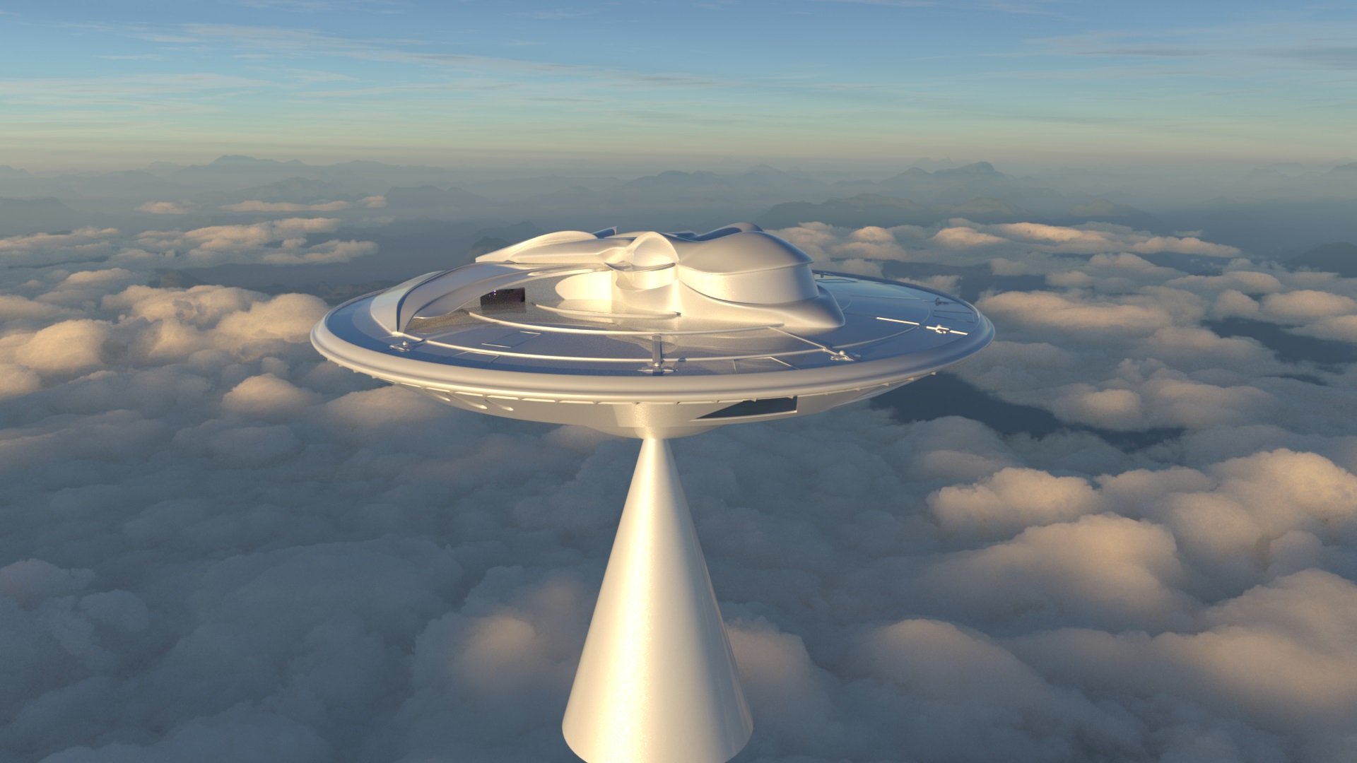 PW UFO Starship Class by: PW Productions, 3D Models by Daz 3D