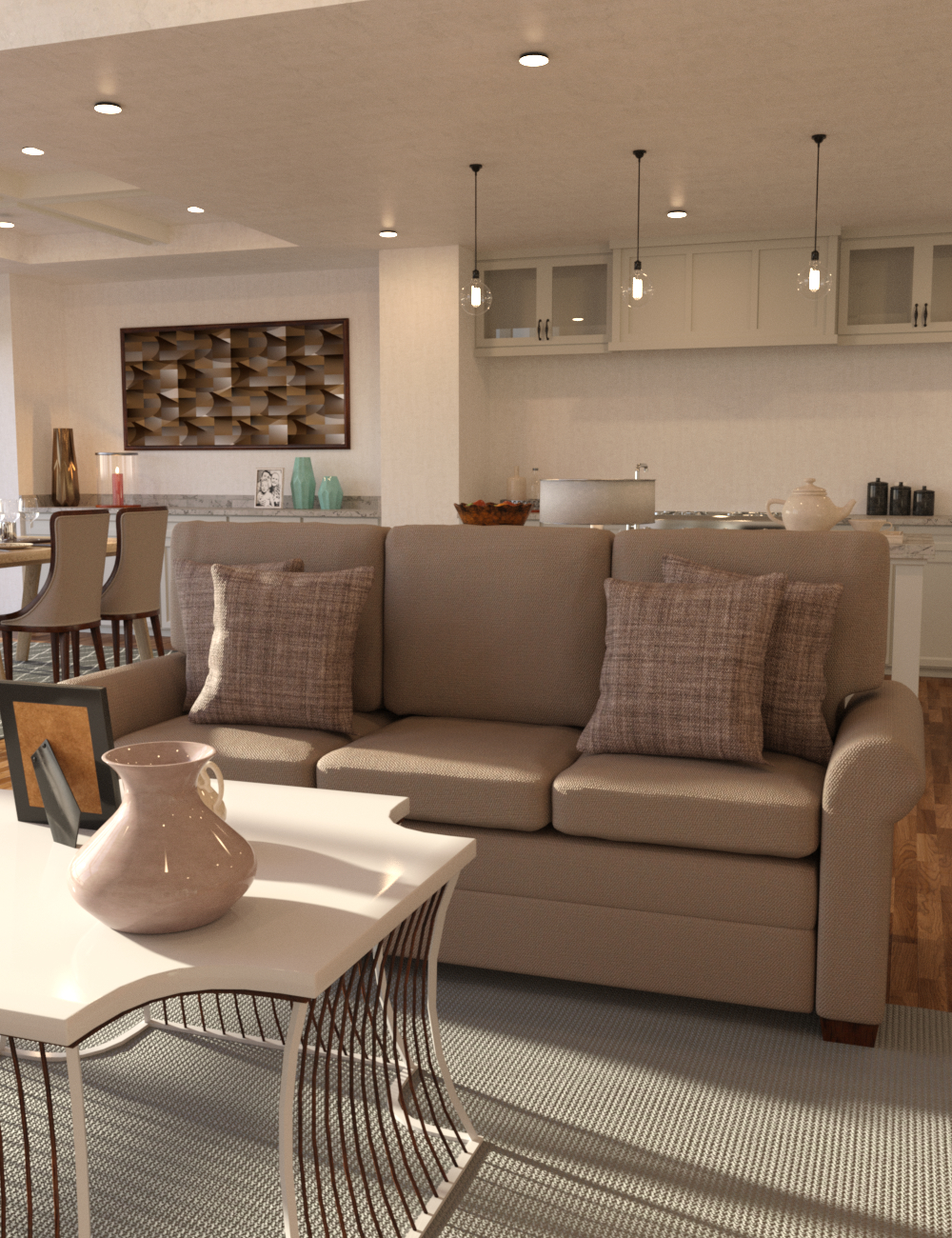FG Modern Kitchen & Living Room by: Ironman, 3D Models by Daz 3D