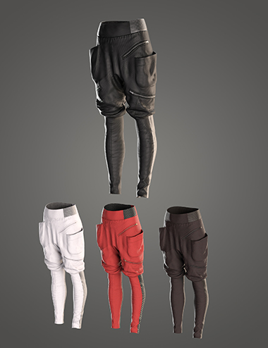 Time Jumper HD Outfit dForce Pants for Genesis 8 and 8.1 Females