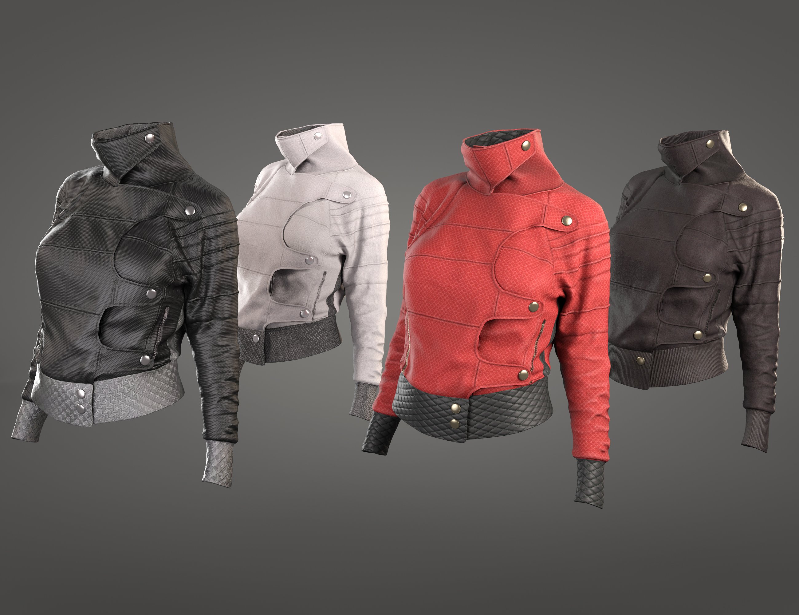 Time Jumper HD Outfit dForce Jacket for Genesis 8 and 8.1 Females by: aurora, 3D Models by Daz 3D