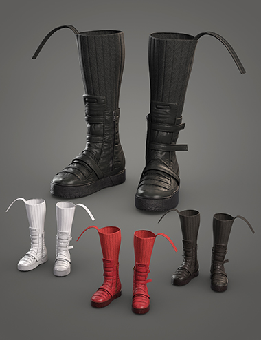 Time Jumper HD Outfit Boots for Genesis 8 and 8.1 Females by: aurora, 3D Models by Daz 3D