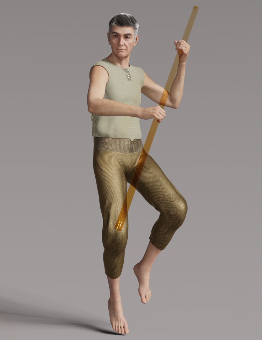 Staff Wielder Poses for Genesis 8 Male and Genesis 8 Female by: Quixotry, 3D Models by Daz 3D